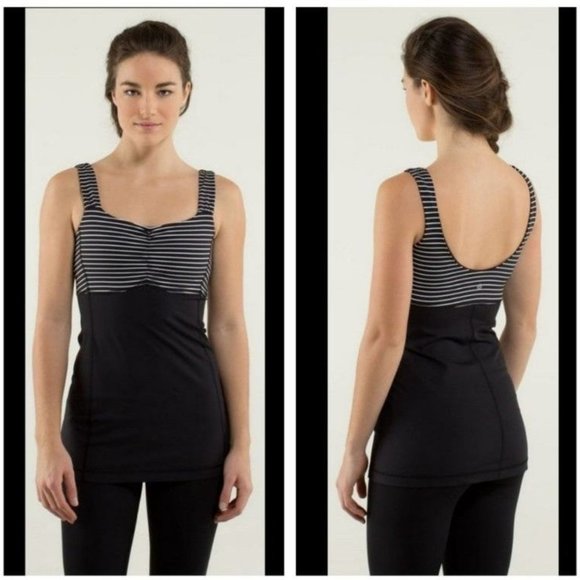 Lululemon Aria Black and White Tank 4100 - Picture 1 of 10